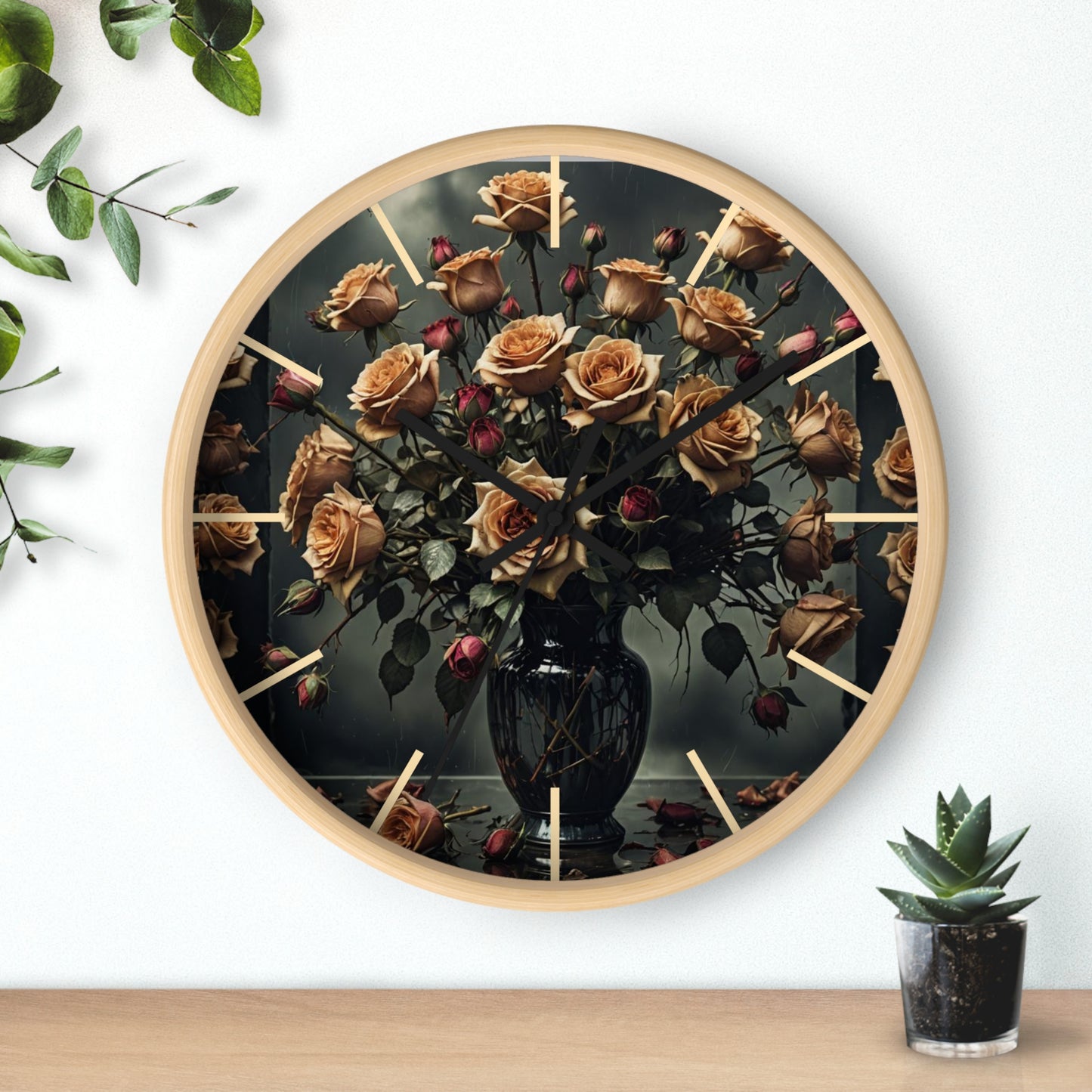 "Roses of Time" by Law Rence Wall Clock