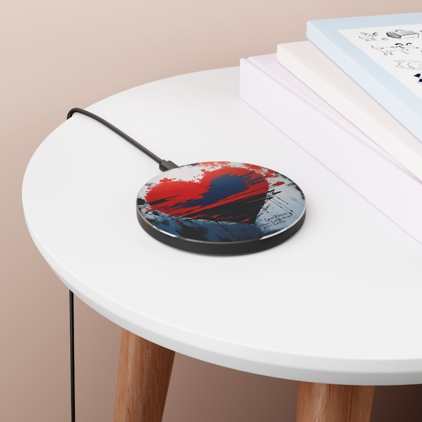 Artistic Heart Wireless Charger | Fast Charging Pad | 2025 Edition by Law Rence