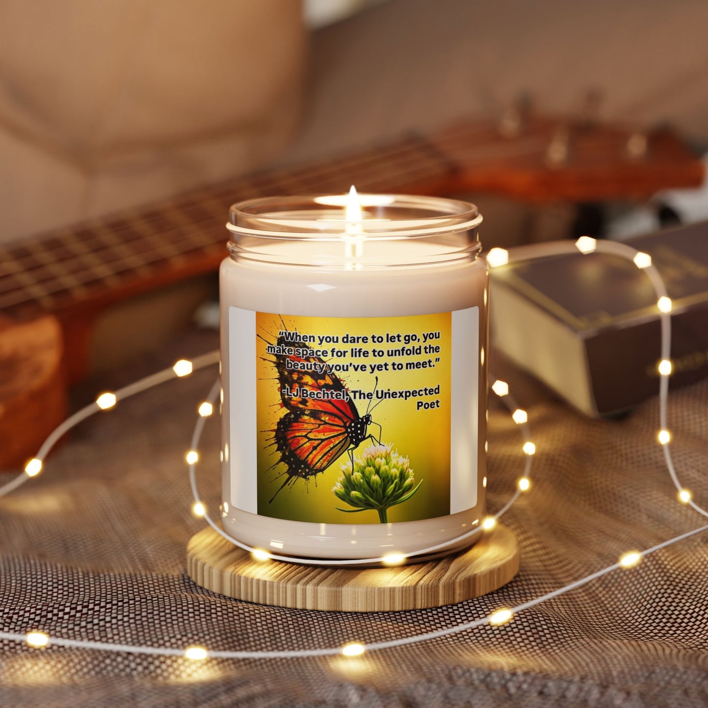 Air & Verse – Poem-Infused Soy Candle, 9oz of Serene Glow