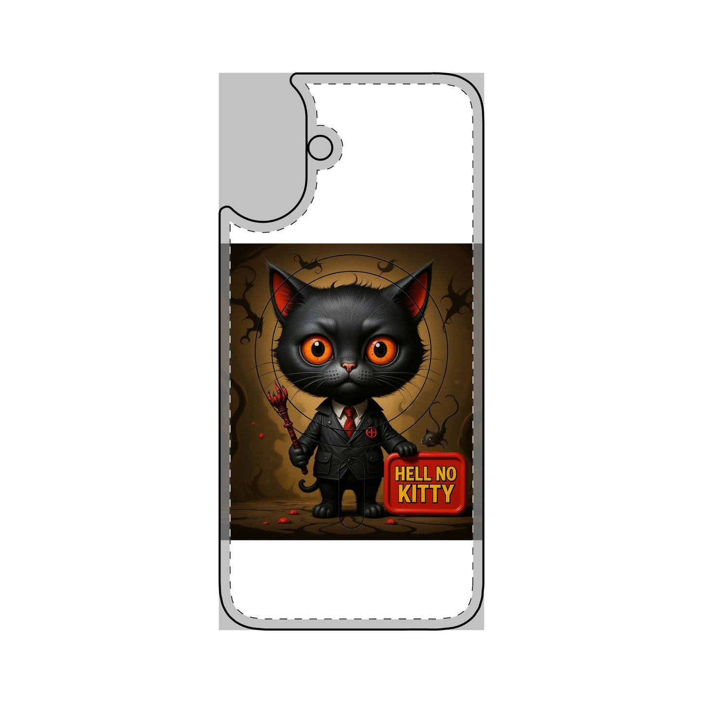 Hell No Kitty™ Magnetic Phone Case – Rebellious Cat Lover Cover for the Anti-Cute Crowd | Durable, Custom Fit Protection