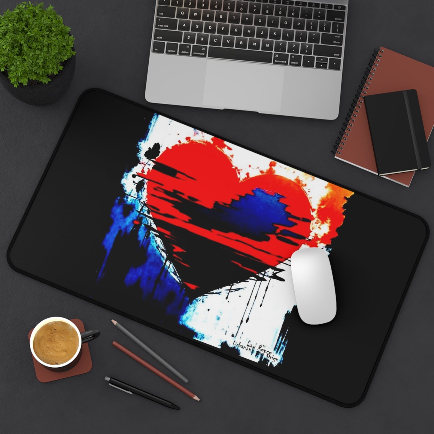 Painted Love Desk Pad for the Artsy Student or the Creative Individual