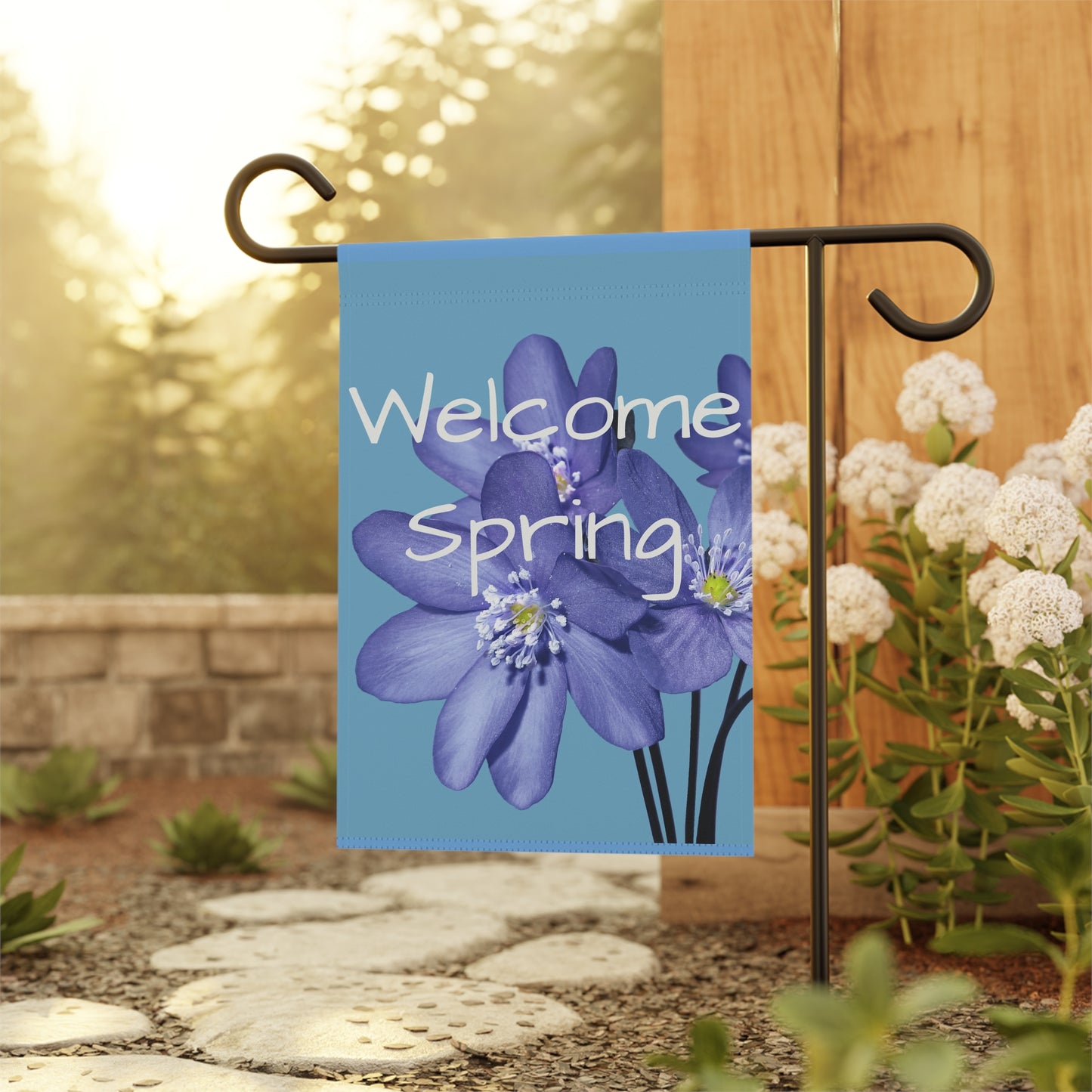 Welcome Spring Garden Flag Designed by Law Rence