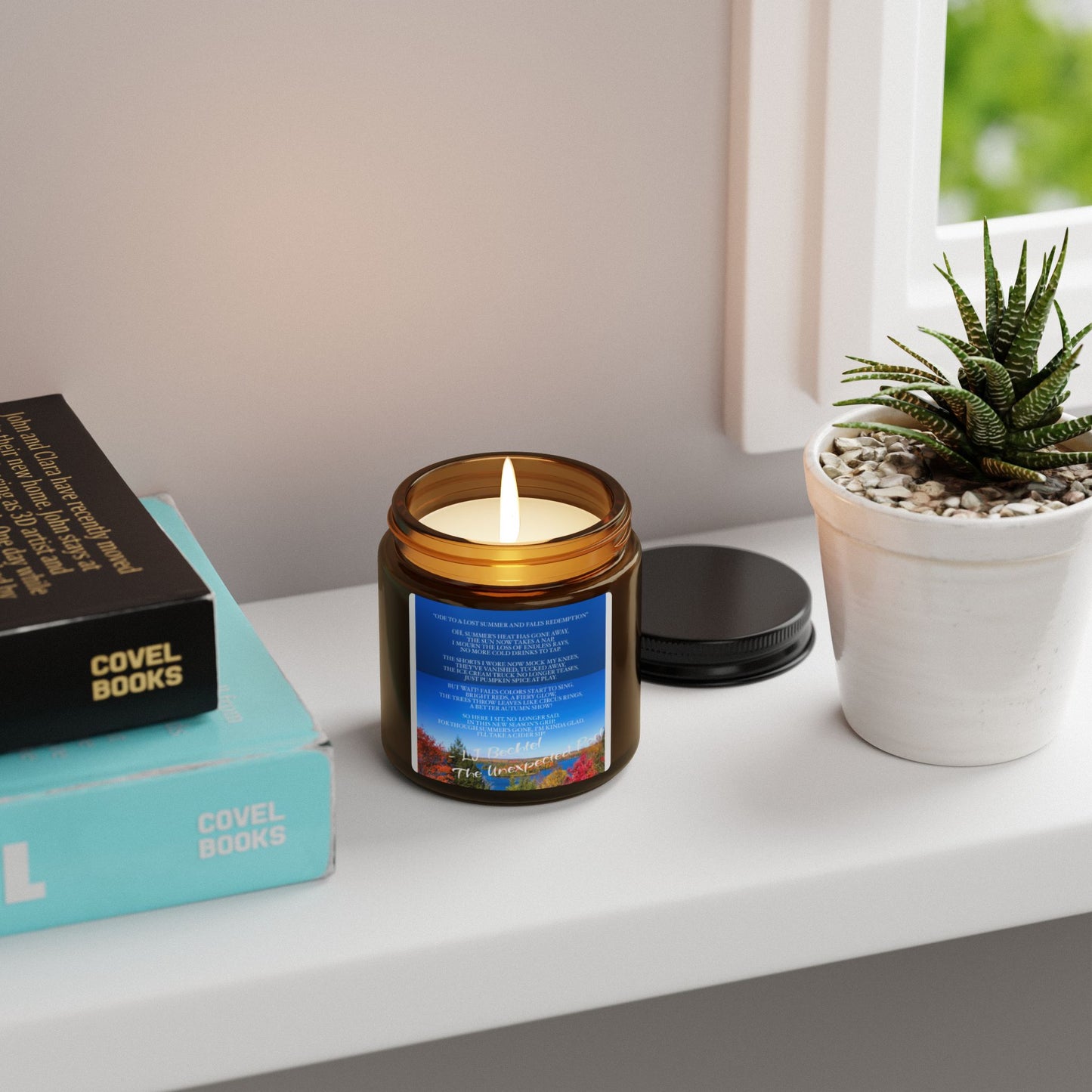 Whispers of Fall – Soy Candle Collection in Amber Glow (4oz & 9oz)