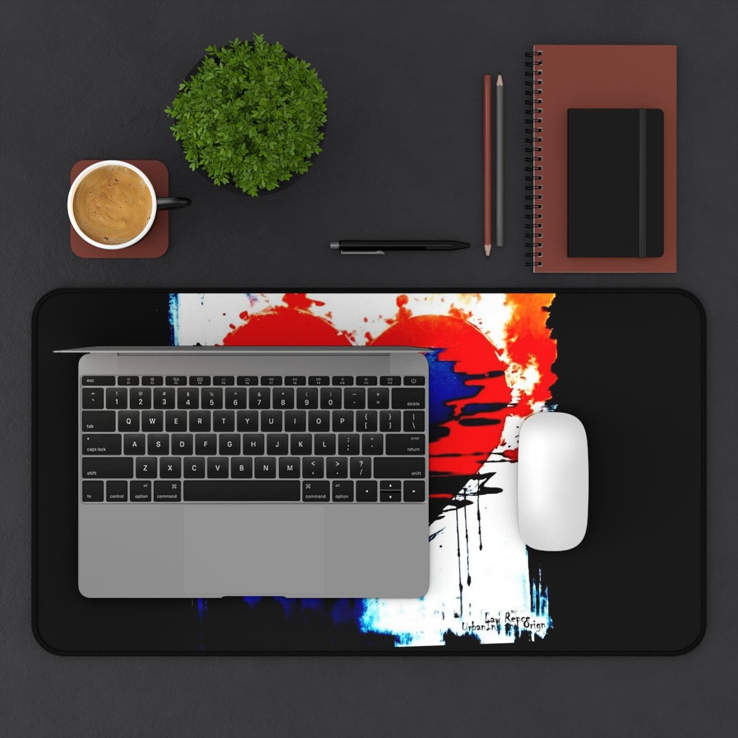 Painted Love Desk Pad for the Artsy Student or the Creative Individual