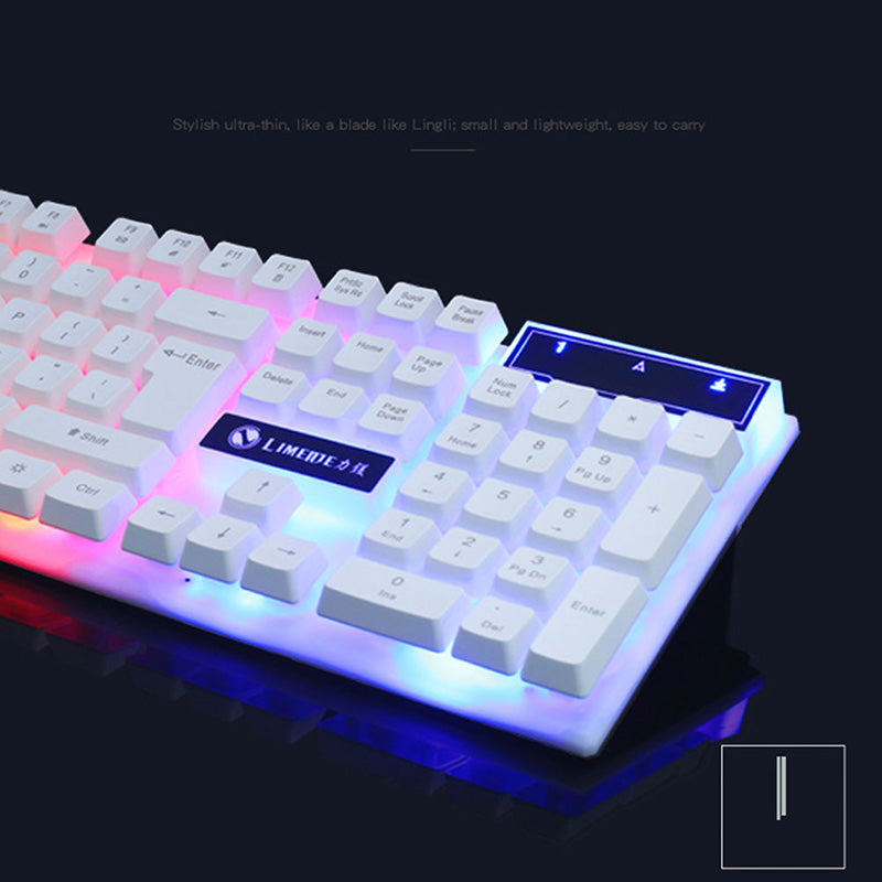 Glide+ RGB Gaming Keyboard & Mouse Combo – Wired LED Backlit Set