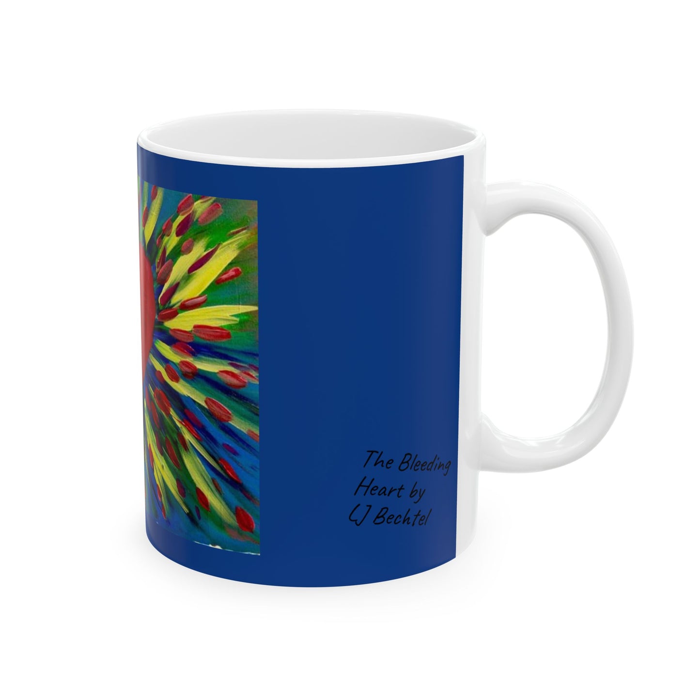 Ceramic Mug, (11oz, 15oz) featuring the Bleeding Heart by Law Rence Featuring the original 1996 Bleeding Heart Design