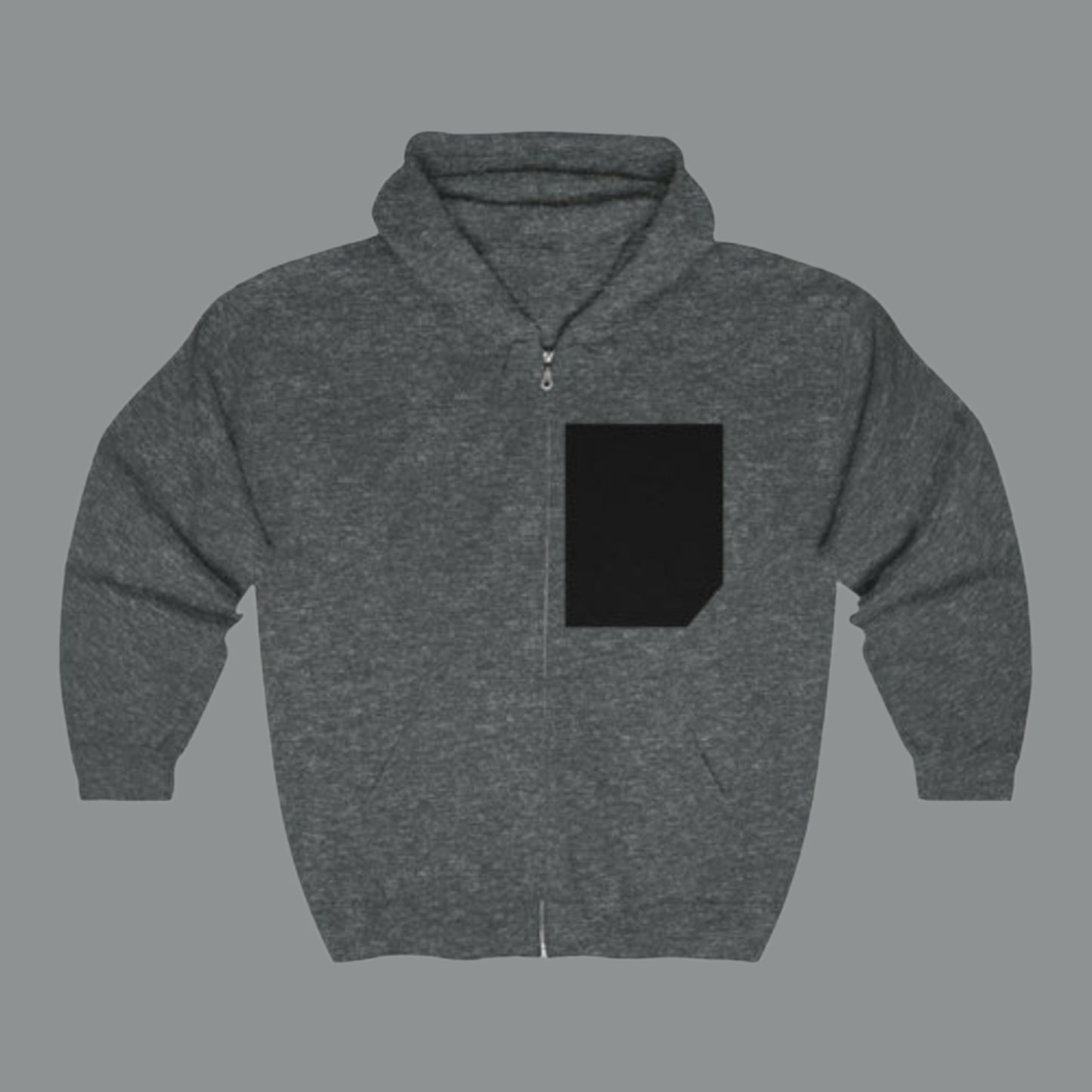 🖤 The Phantom Pocket™ Men's Faux Black Zip Hoodie