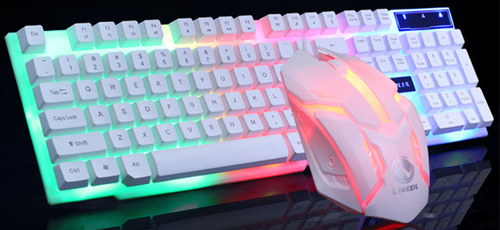 Glide+ RGB Gaming Keyboard & Mouse Combo – Wired LED Backlit Set