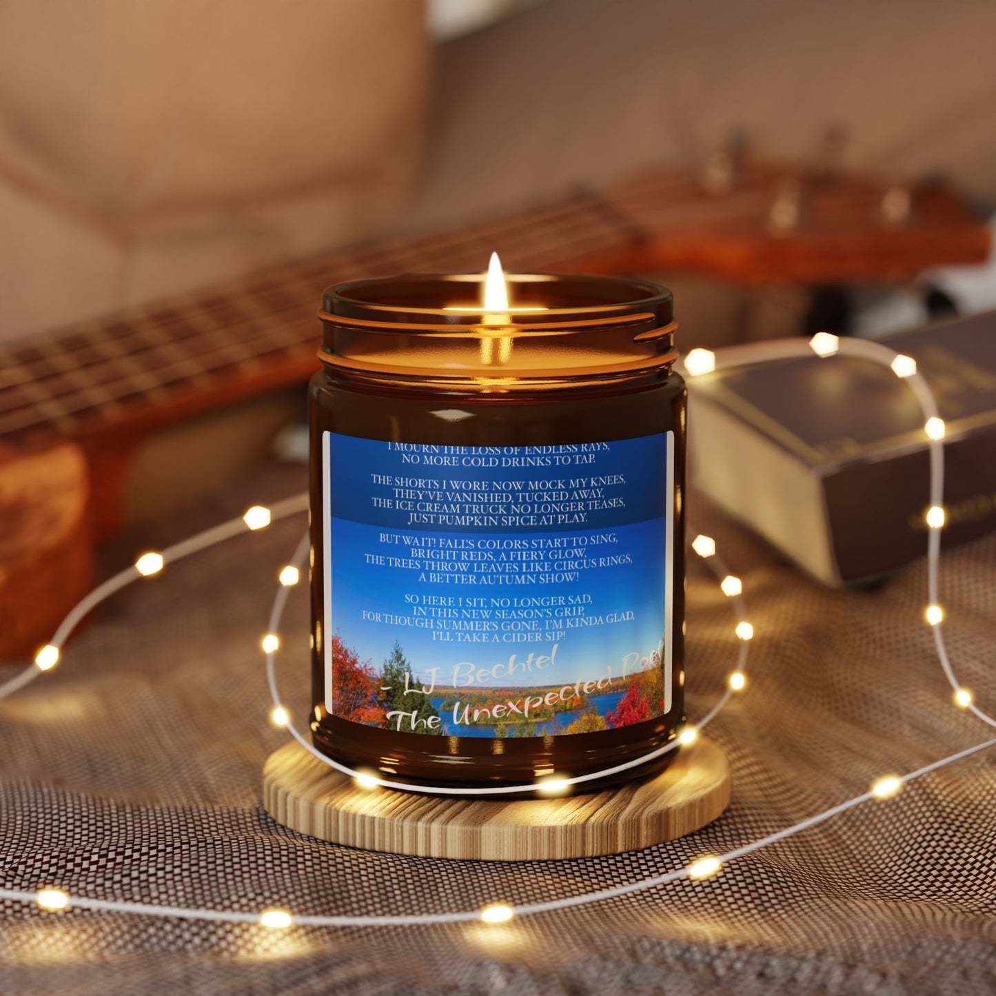 Whispers of Fall – Soy Candle Collection in Amber Glow (4oz & 9oz)