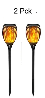 FlickerGlow Solar Flame Lights – Small Torch Style for Gardens & Paths