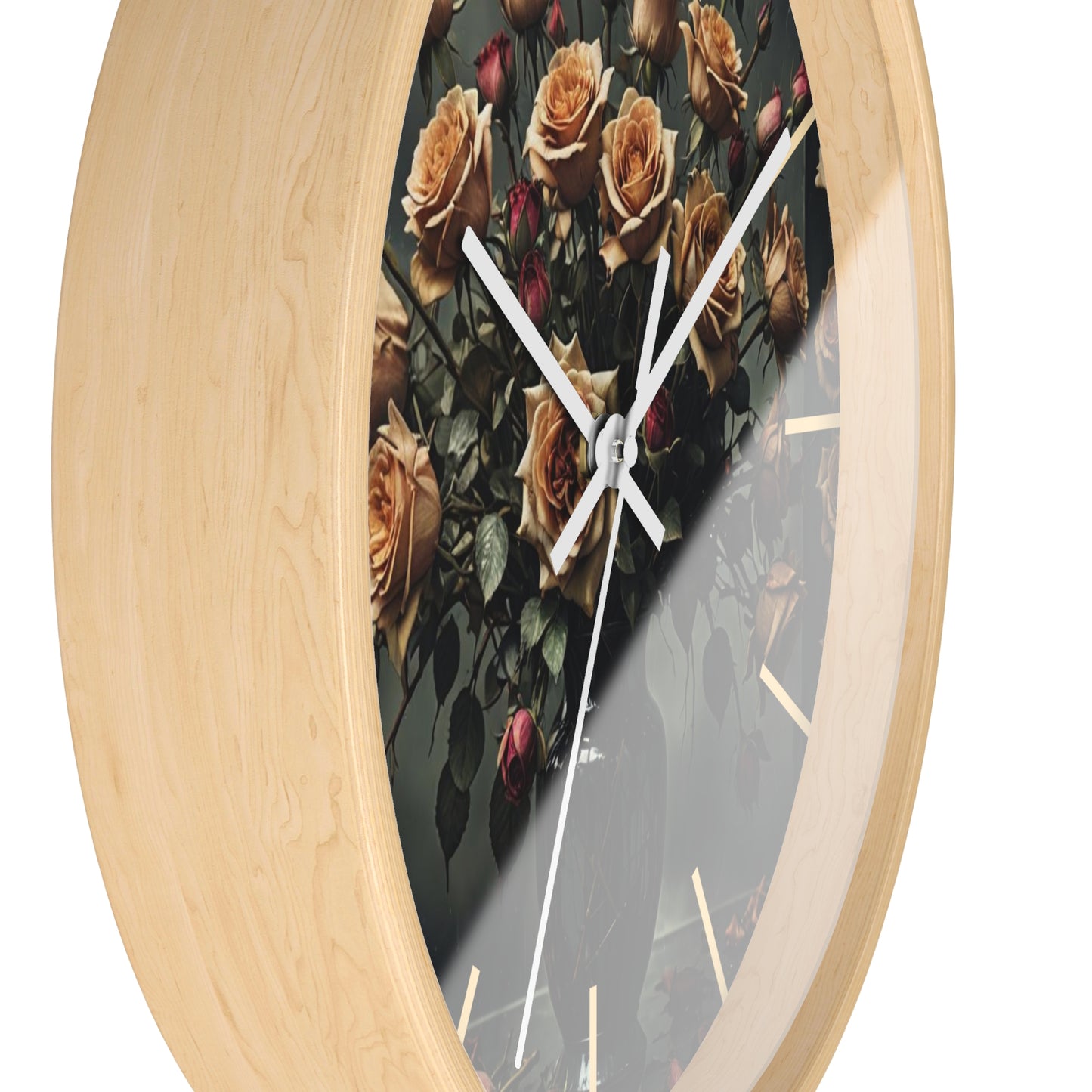 "Roses of Time" by Law Rence Wall Clock