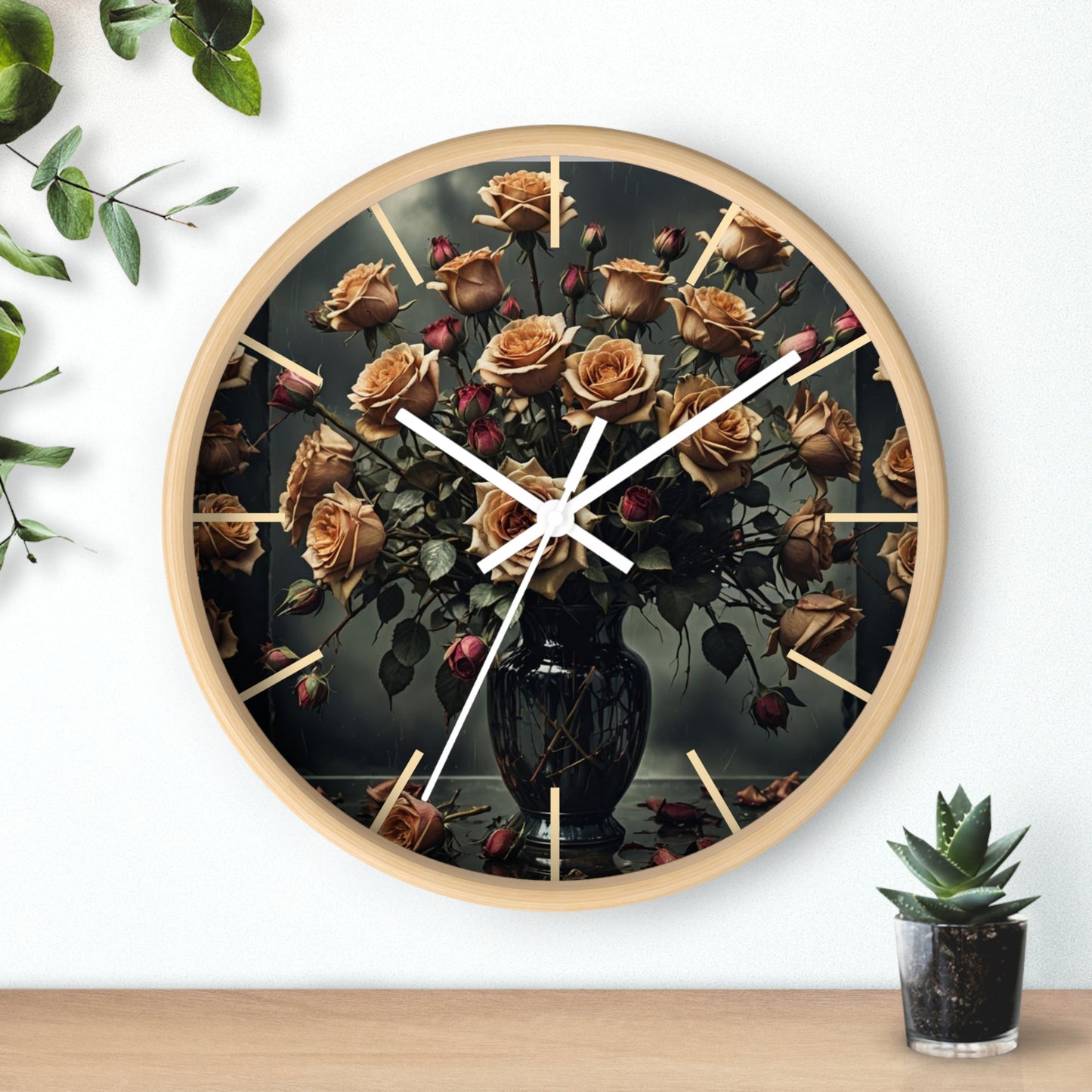"Roses of Time" by Law Rence Wall Clock