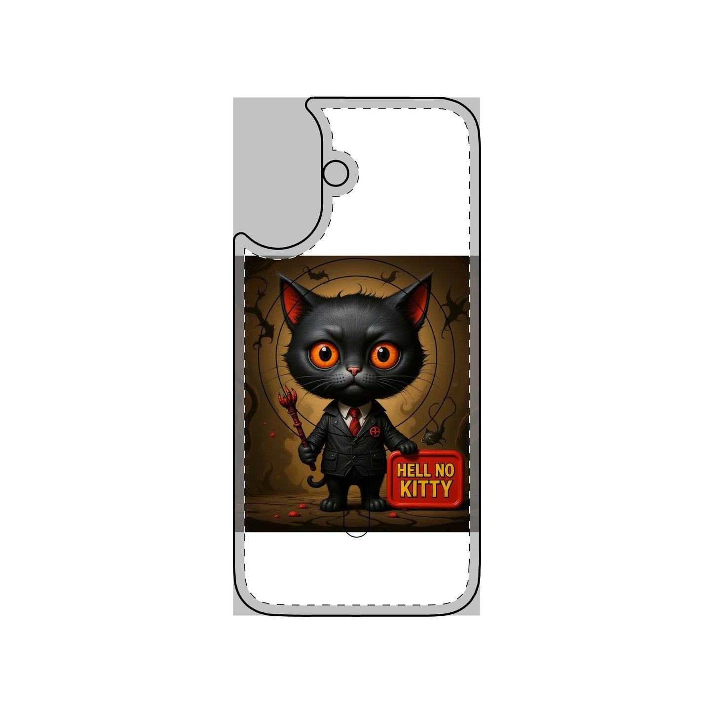 Hell No Kitty™ Magnetic Phone Case – Rebellious Cat Lover Cover for the Anti-Cute Crowd | Durable, Custom Fit Protection