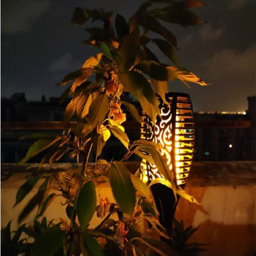 FlickerGlow Solar Flame Lights – Small Torch Style for Gardens & Paths