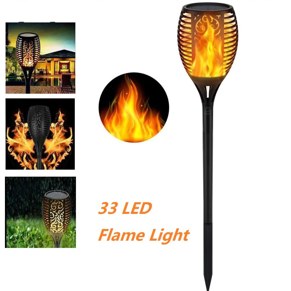 FlickerGlow Solar Flame Lights – Small Torch Style for Gardens & Paths