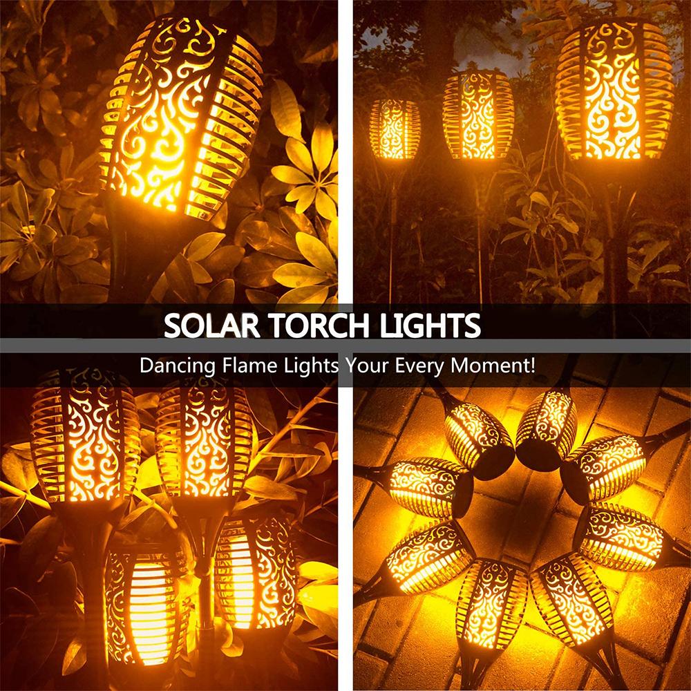 FlickerGlow Solar Flame Lights – Small Torch Style for Gardens & Paths