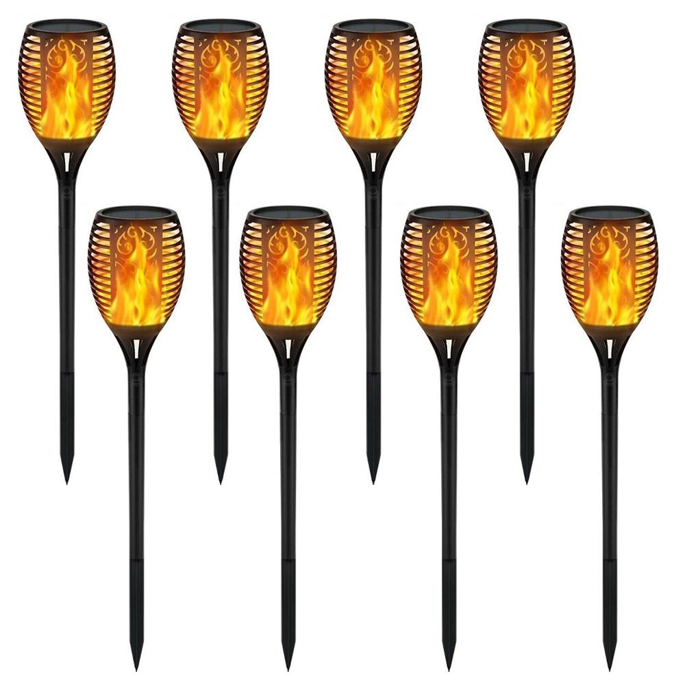 FlickerGlow Solar Flame Lights – Small Torch Style for Gardens & Paths