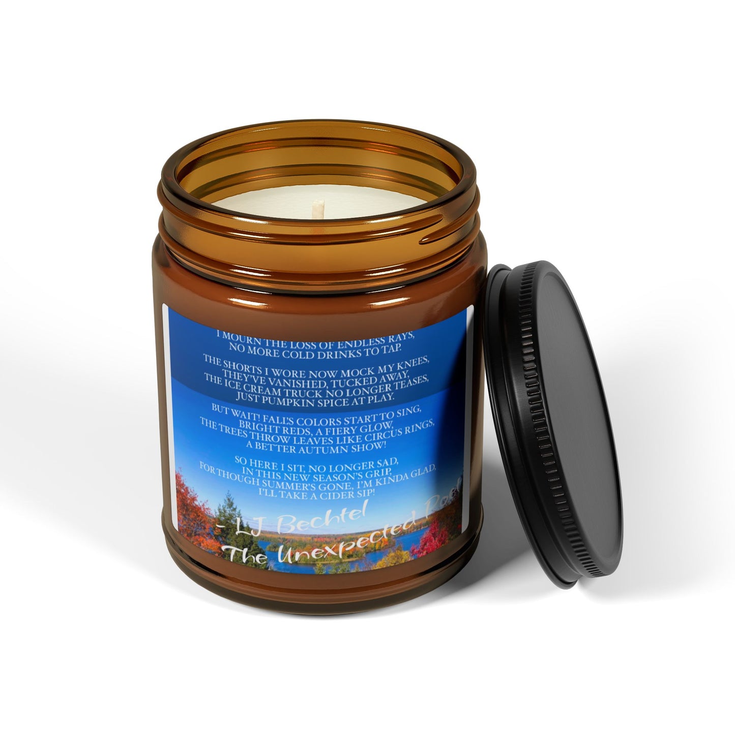 Whispers of Fall – Soy Candle Collection in Amber Glow (4oz & 9oz)