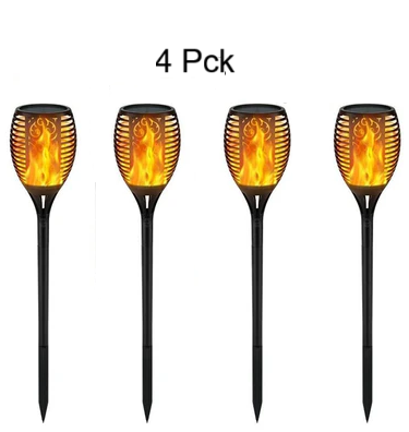 FlickerGlow Solar Flame Lights – Small Torch Style for Gardens & Paths