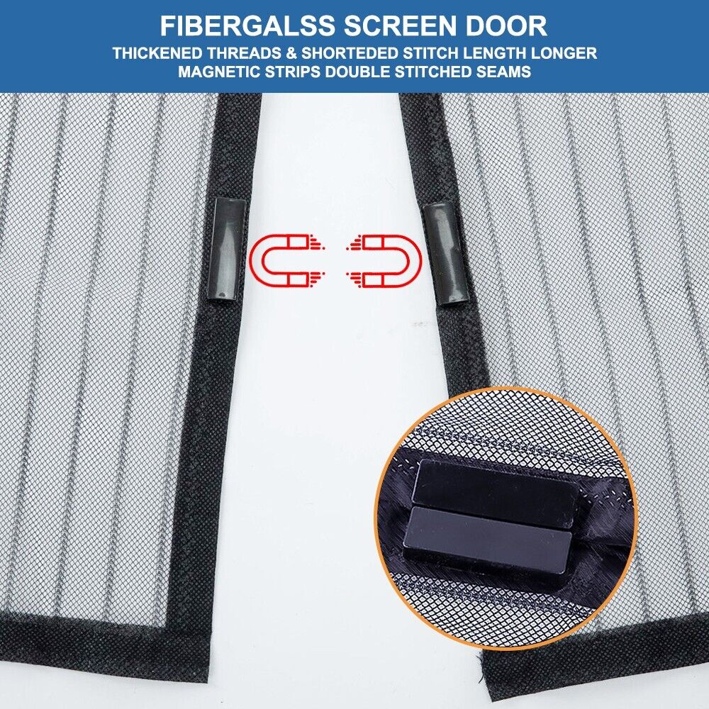 Buzz-Off Buddy: Snap-Closure Magnetic Screen Door Mesh