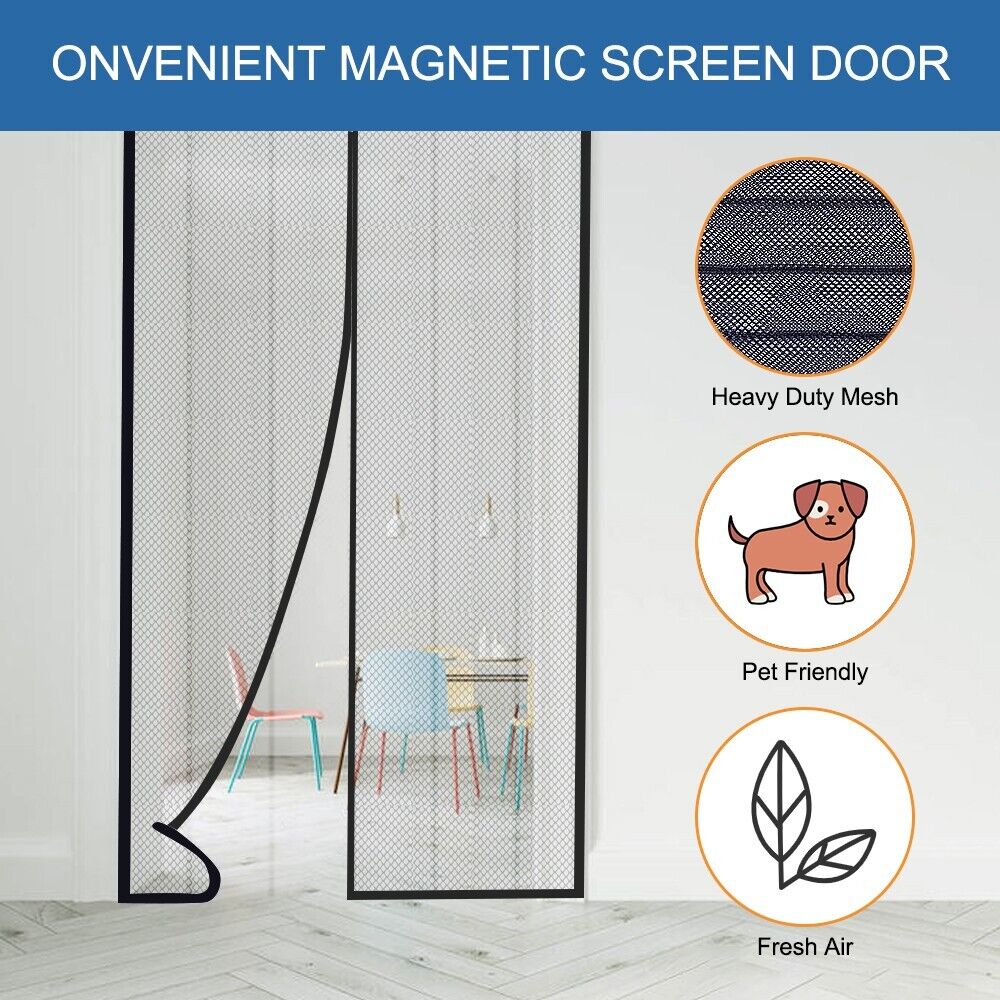 Buzz-Off Buddy: Snap-Closure Magnetic Screen Door Mesh