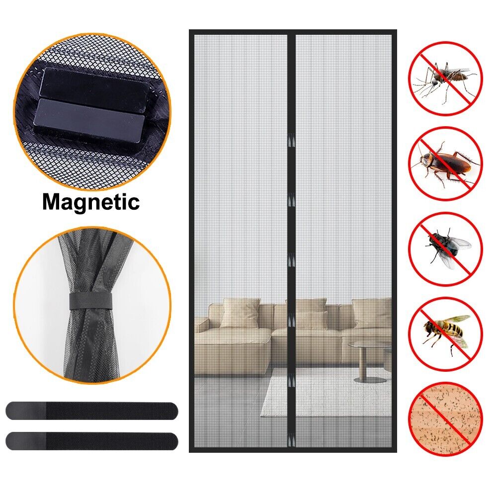 Buzz-Off Buddy: Snap-Closure Magnetic Screen Door Mesh