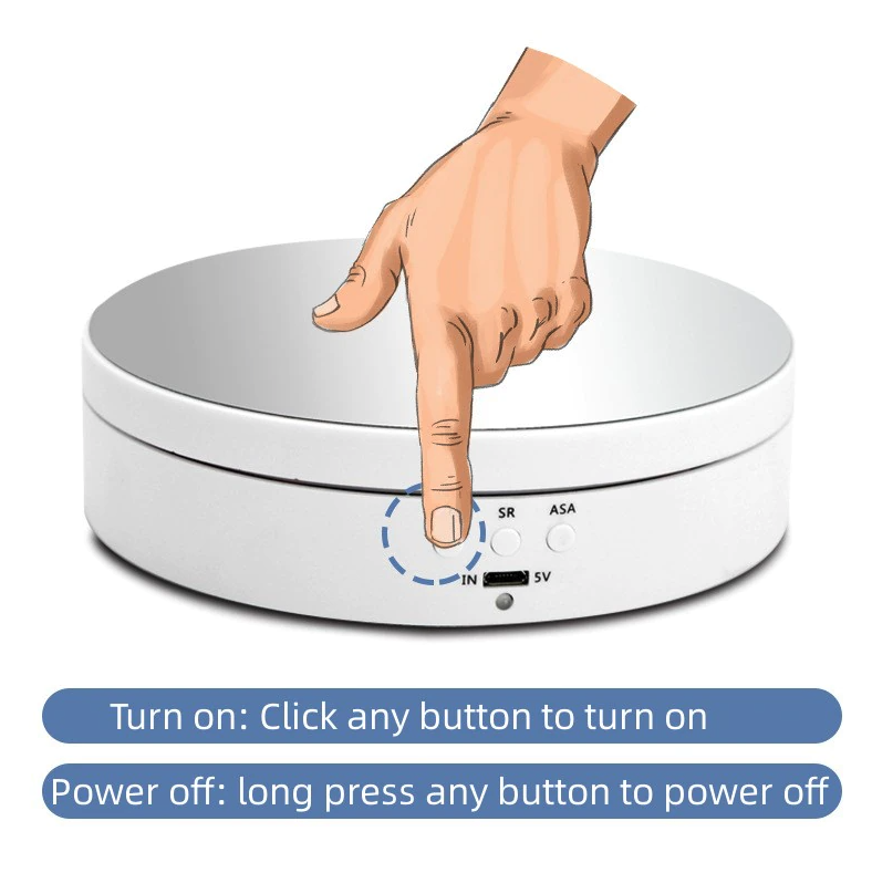 SpinScape™ 360° Electric Rotating Display Stand