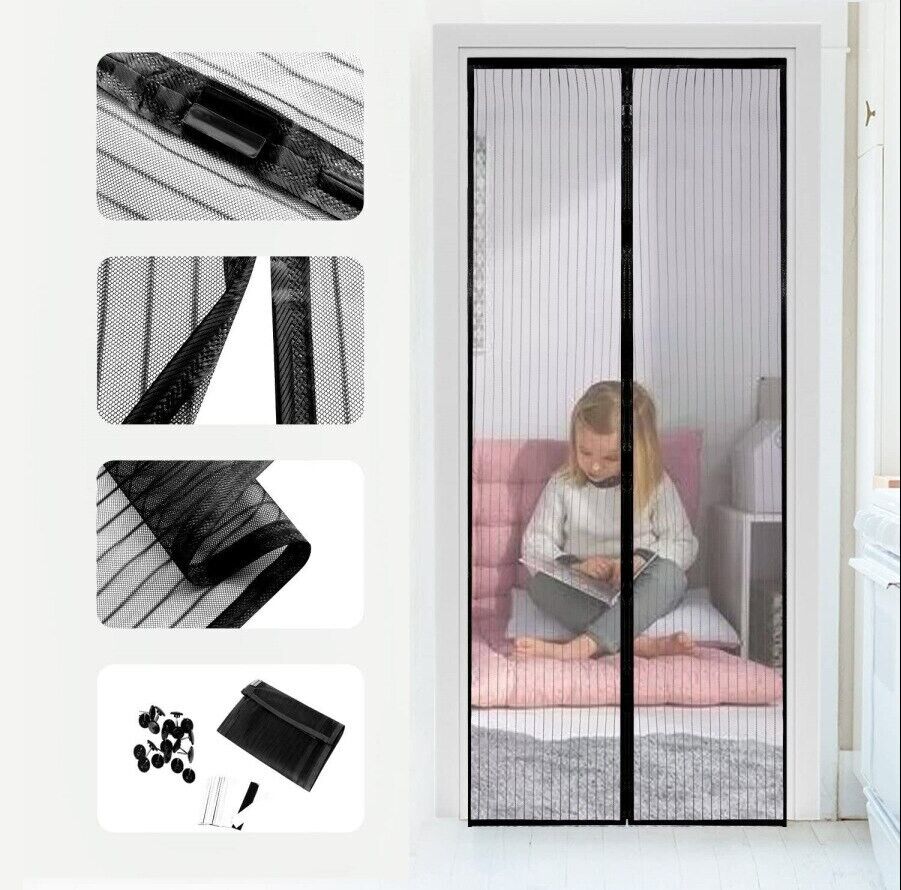 Buzz-Off Buddy: Snap-Closure Magnetic Screen Door Mesh