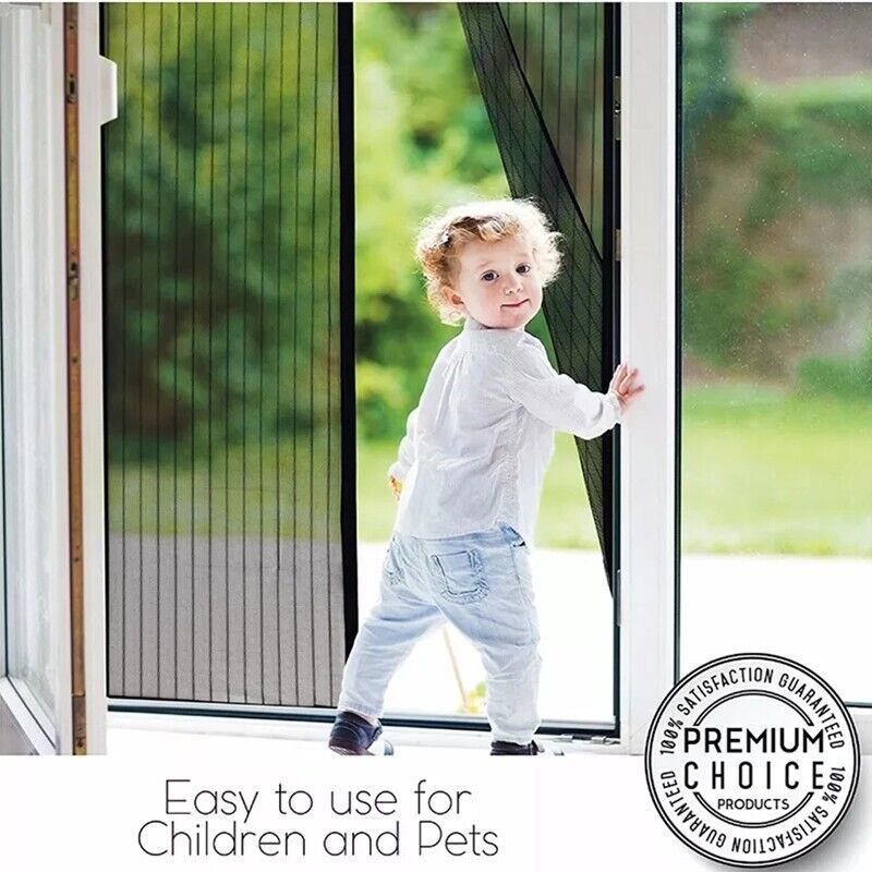 Buzz-Off Buddy: Snap-Closure Magnetic Screen Door Mesh
