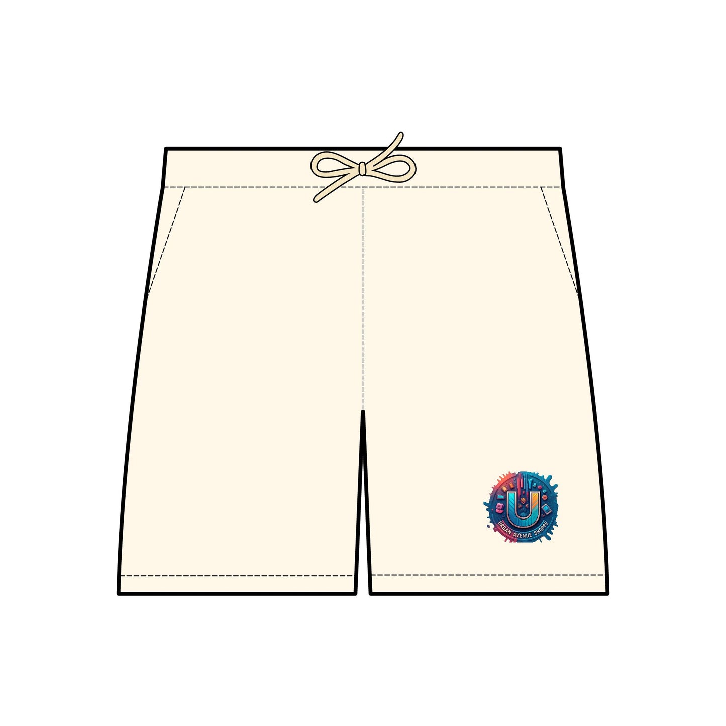 Unisex Lightweight Fleece Sweat Shorts with Graphic Print Logo - Perfect for Summer Leisure