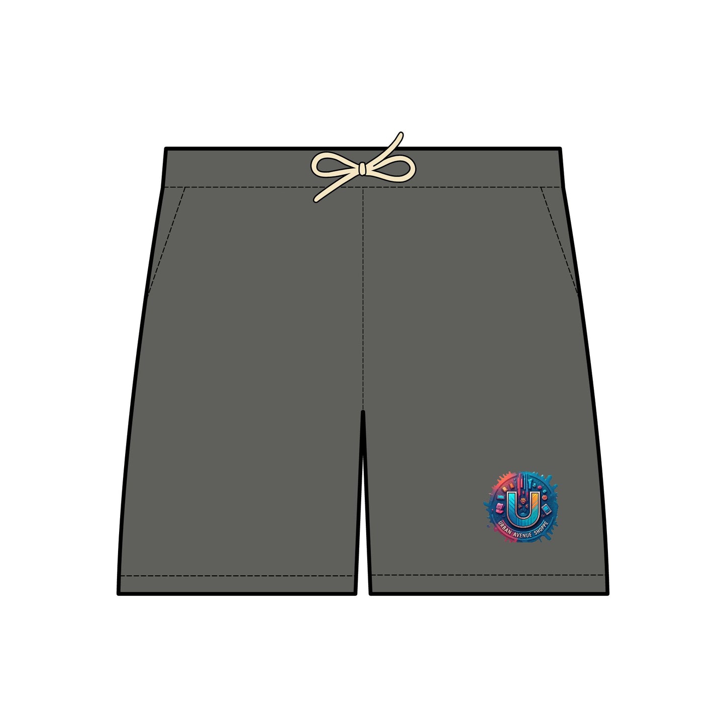 Unisex Lightweight Fleece Sweat Shorts with Graphic Print Logo - Perfect for Summer Leisure