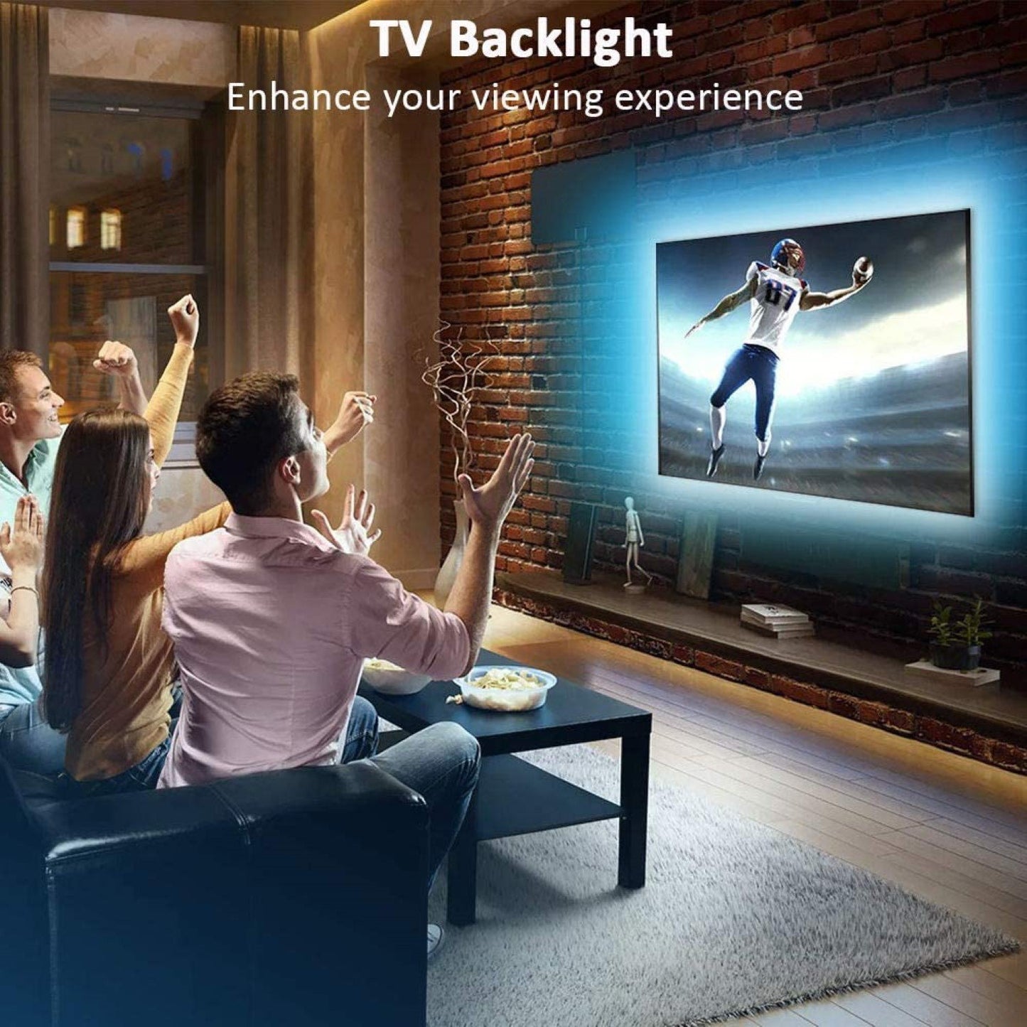 GlowSync RGB TV Backlight Strip USB Powered with Bluetooth App Control