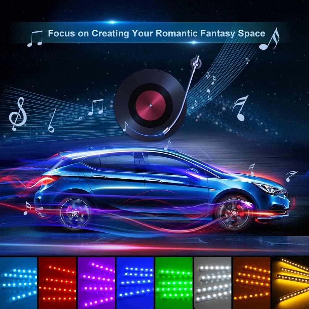 CruzeGlow SoundSync RGB Car LED Strips: Music-Activated Mood Lights