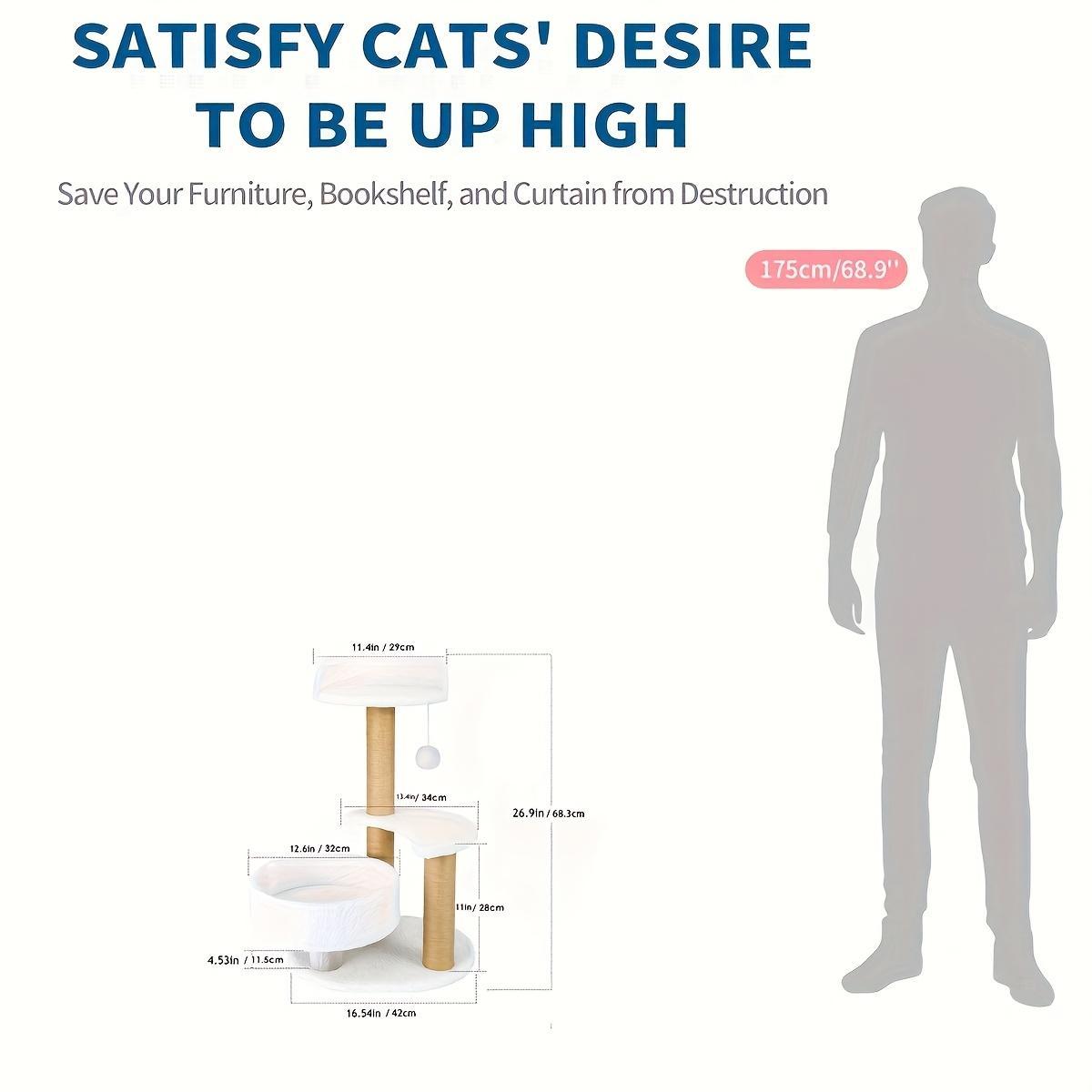 Multi-Layer Cat Tree Tower – Modern Indoor Cat Furniture