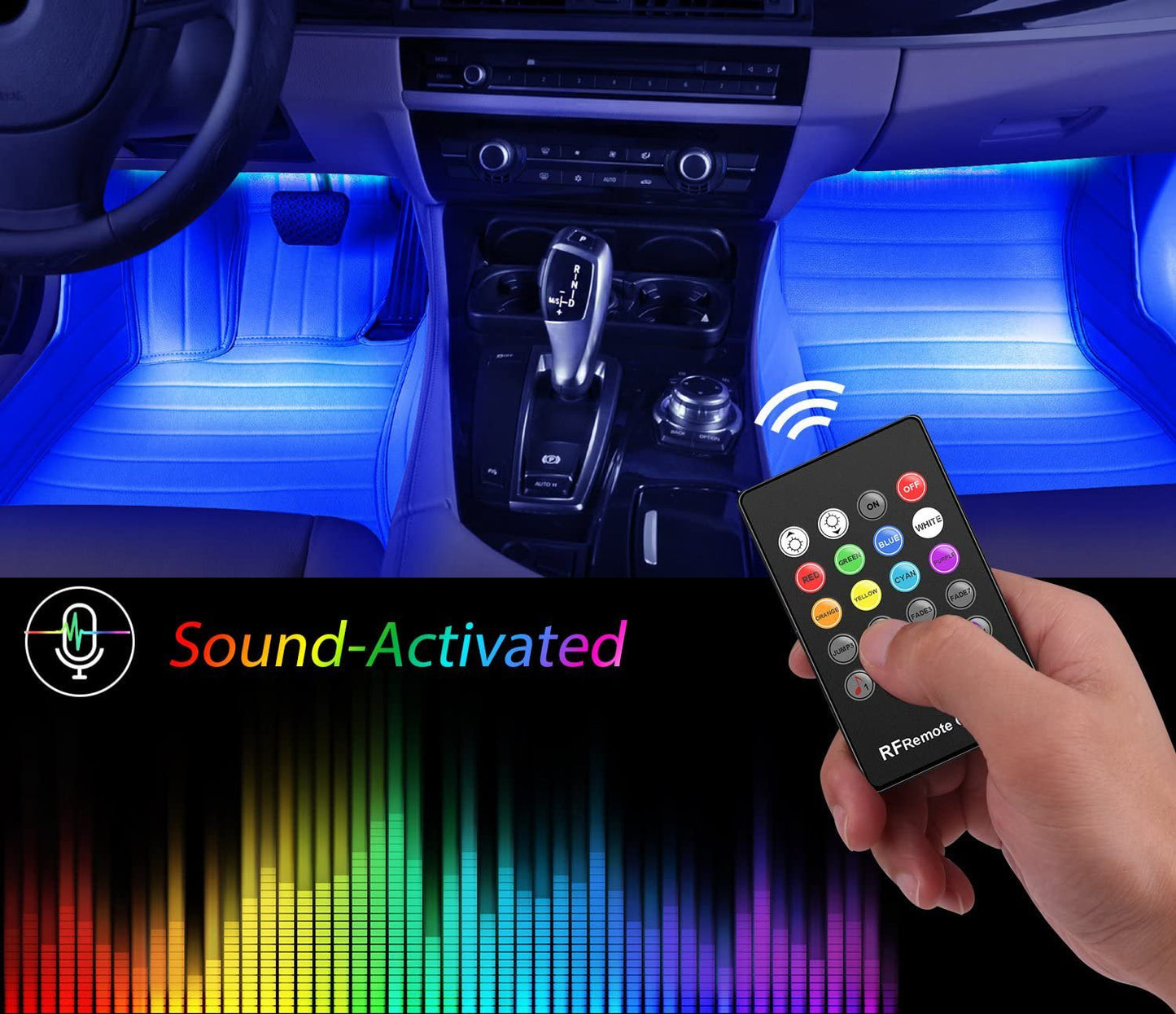 CruzeGlow SoundSync RGB Car LED Strips: Music-Activated Mood Lights