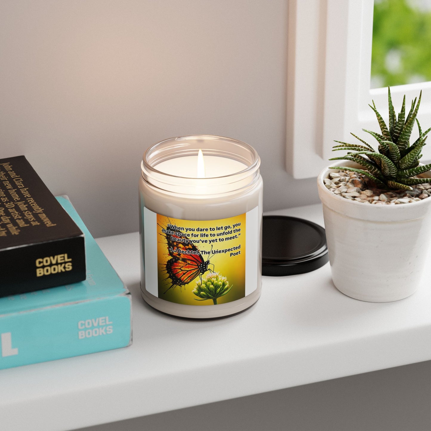 Air & Verse – Poem-Infused Soy Candle, 9oz of Serene Glow