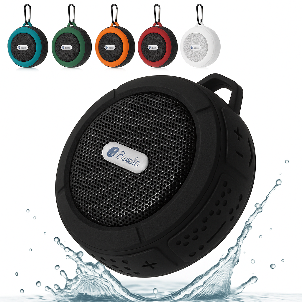 Mini Portable Waterproof Bluetooth Speaker with Suction Cup