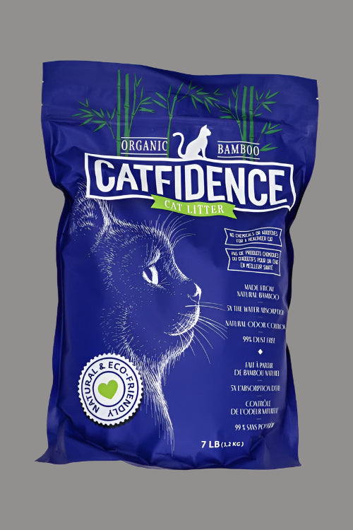 Catfidence Organic Bamboo product packaging on a white background