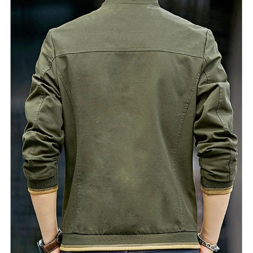Ironline Men’s Stand Collar Zip-Up Jacket Lightweight Urban Outerwear