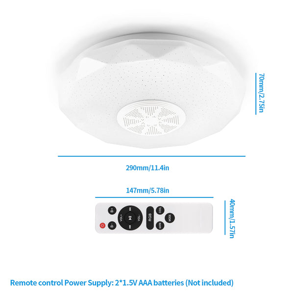 LumaPulse™ Bluetooth RGB Ceiling Light with Wireless Music Sync