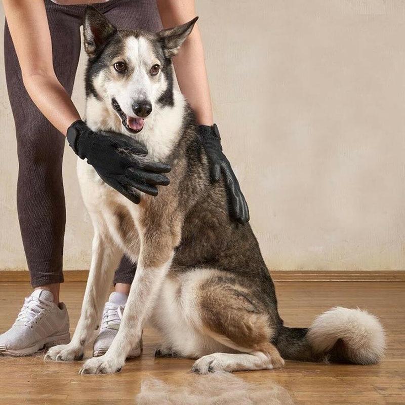 1 Pair Pet Grooming Gloves – Deshedding & Massaging Magic