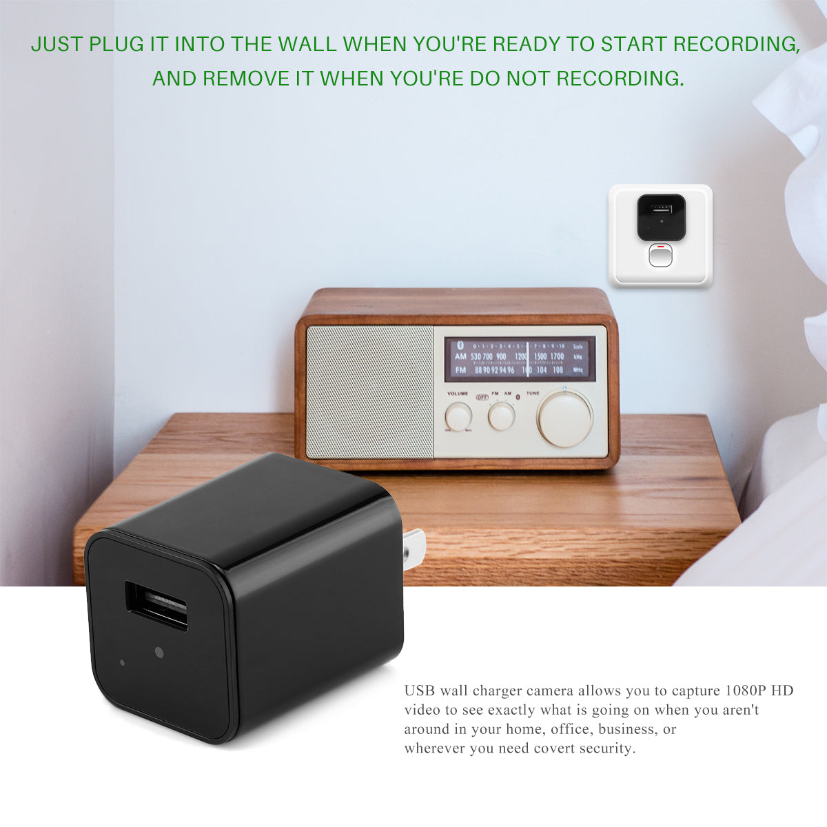 SneakyPlug™ 1080P USB Charger Cam – Your Invisible Roommate
