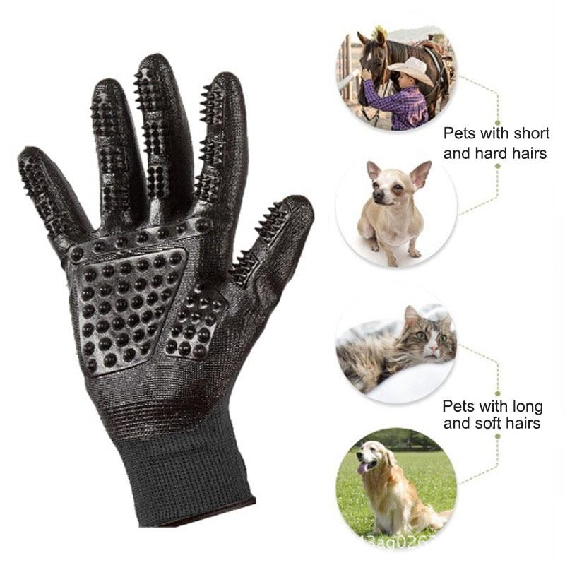 1 Pair Pet Grooming Gloves – Deshedding & Massaging Magic