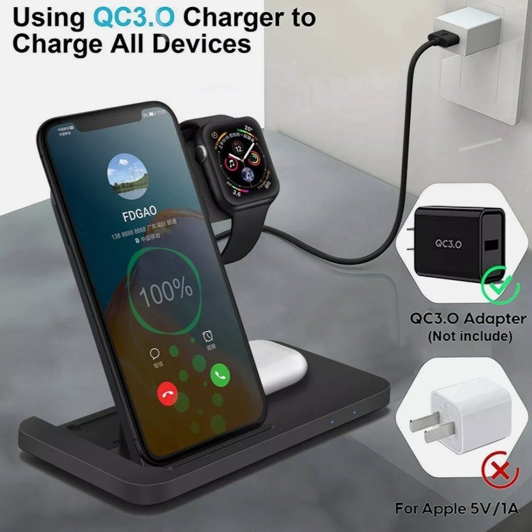 Ninja Dragons 3-in-1 Wireless Foldable Power Charging Station