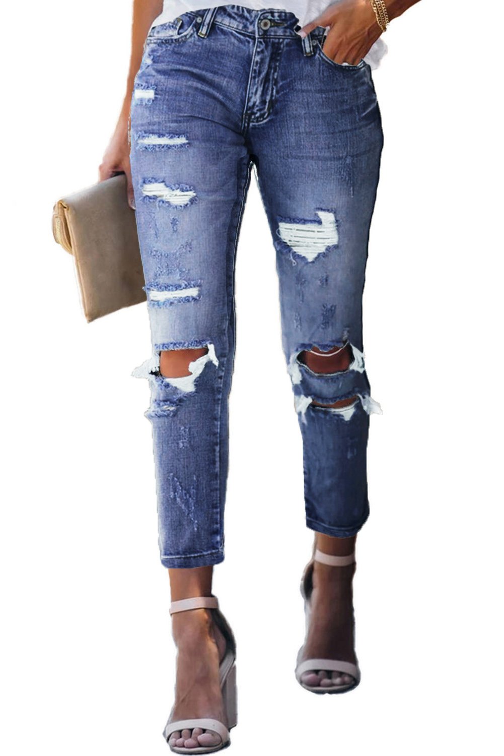 Fade Game Crop Jeans – Distressed, Cropped & Street-Ready