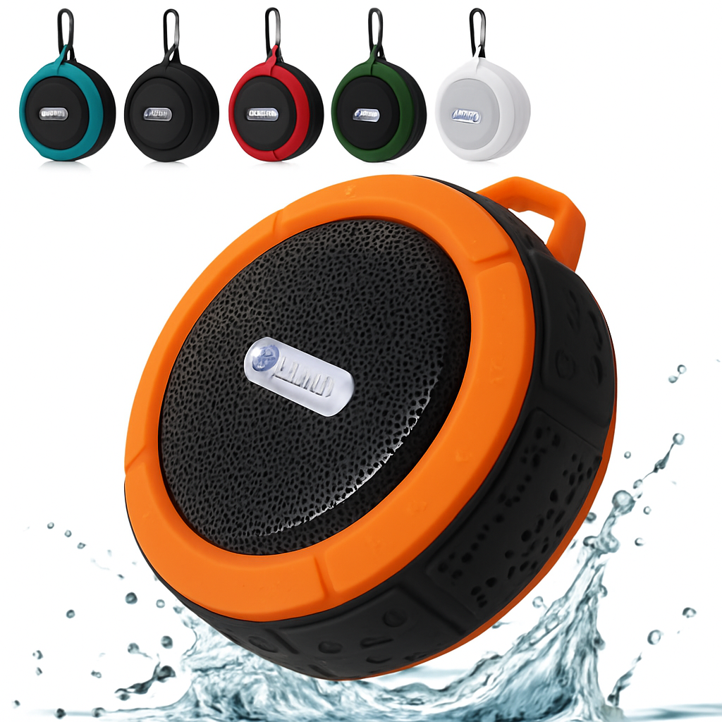 Mini Portable Waterproof Bluetooth Speaker with Suction Cup