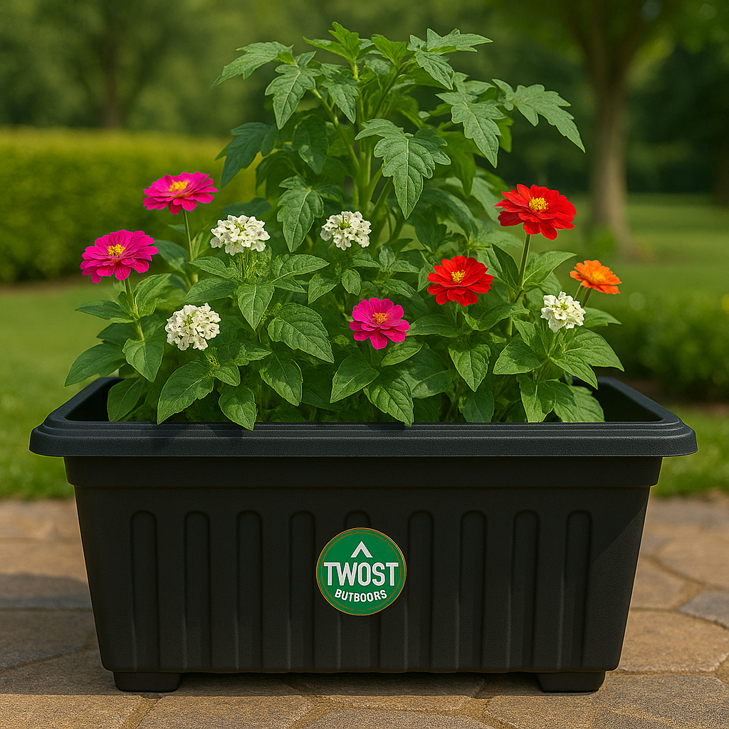 EverGrow Black Plastic Planters – Sturdy & Stylish Garden Set of 3