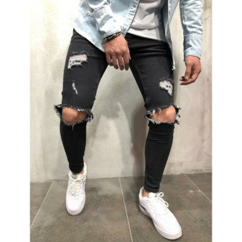Ripped Rich Drip Jeans โ Stretch Denim with Streetwear Energy