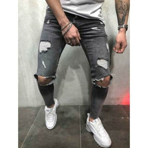 Ripped Rich Drip Jeans โ Stretch Denim with Streetwear Energy