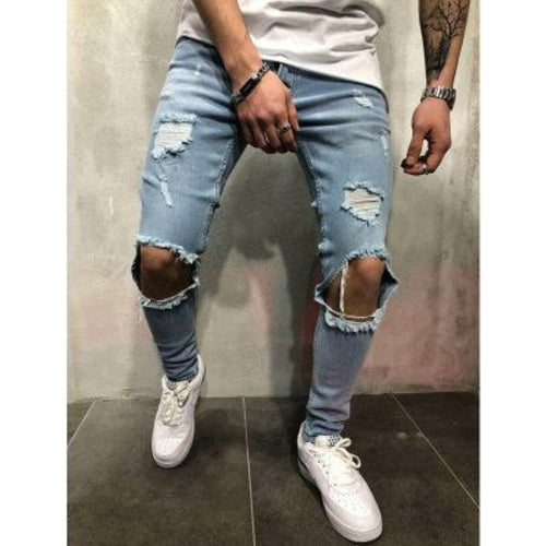 Ripped Rich Drip Jeans โ Stretch Denim with Streetwear Energy